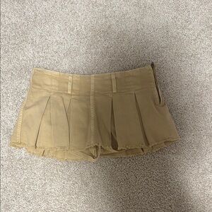 Free People Tan Mini Skirt